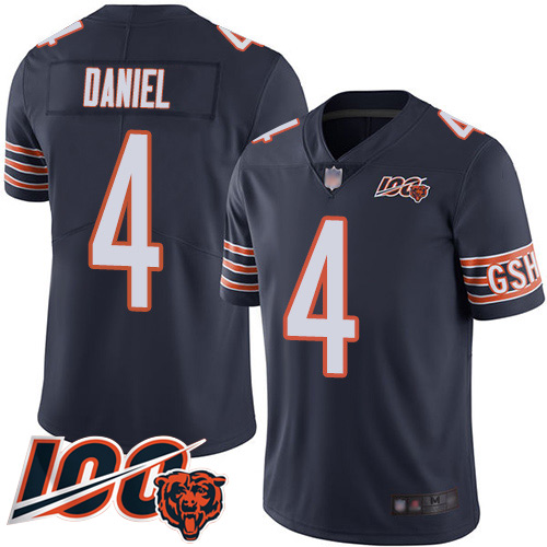 Chicago Bears Limited Navy Blue Men Chase Daniel Home Jersey NFL Football #4 100th Season->->NFL Jersey